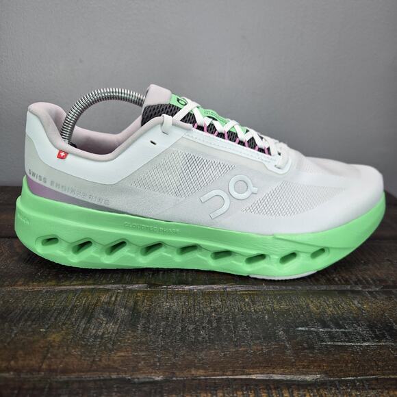 NEW ON Cloudsurfer Mens Size 10.5 Comfy Running Shoes Sneakers Gray Green Pink